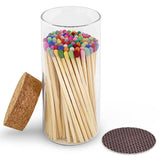 4" Matches in Large Chic Cork Top Jar - Color(s) of Choice