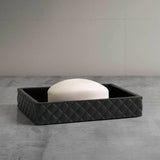 Embossed Resin Bathroom Set, Onyx