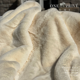 One Preevay Casual Khaki Ultra-Soft Faux Rabbit Fur Throw | Luxury 800gsm Plush | 50x60
