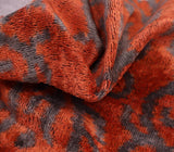 Handmade Velvet Throw Pillow 16x24 - Soft Brownish Orange