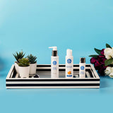 Decorative Tray Concentrics Black & White 11x17 inch