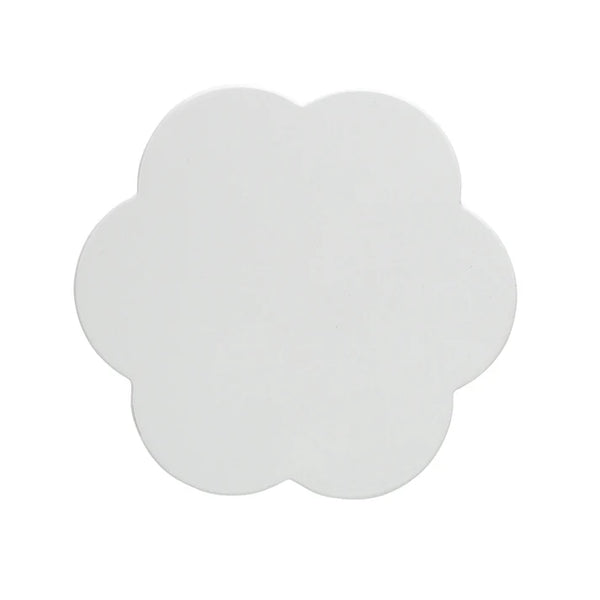 WHITE SCALLOP COASTERS- SET OF 4