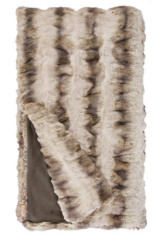 Couture Collection- Truffle Chinchilla Faux Fur Throw