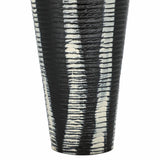 Metal Percy Patterned Embossed Vase - Gray, 12 in.