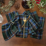 Stowe Tartan Holiday Plaid Cotton Napkins, Set of 8 - 17x17