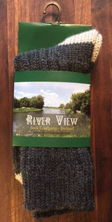 PKG of 6 Men's Merino Wool Heel Toe Socks- Charcoal