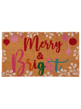 "MERRY & BRIGHT" DOORMAT