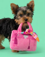 Barkin Bag -  Pink w/ Scarf Squeaker Dog Toy