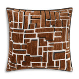 Eclipse Modern Grid Pillow – Coffee