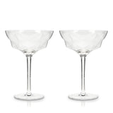 Seneca™ Faceted Crystal Martini Glasses Set of 2