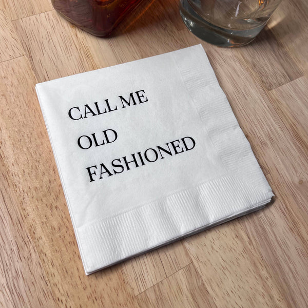 Call me Old Fashioned Cocktail Napkins, mens gift, impulse