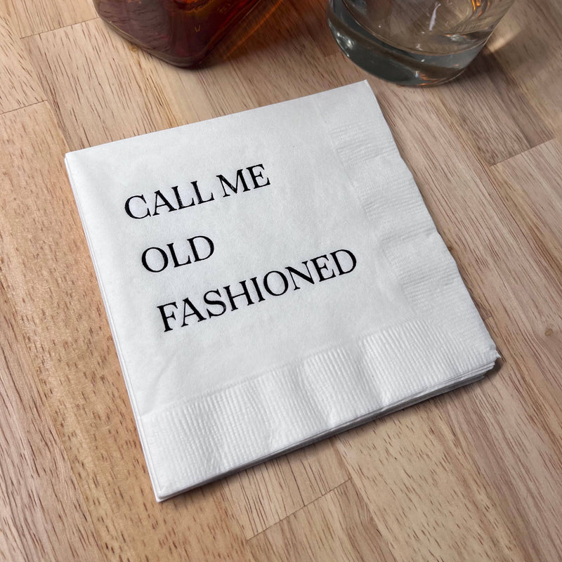Call me Old Fashioned Cocktail Napkins, mens gift, impulse