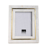Marble Frame w/ Brass Inlay 4" x 6"