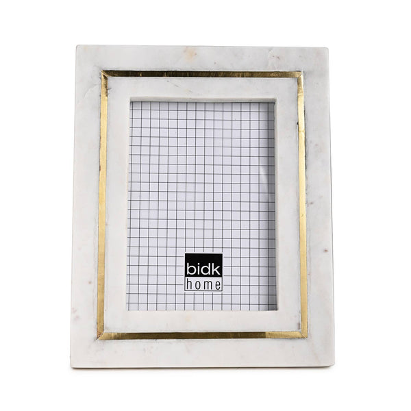 Marble Frame w/ Brass Inlay 4" x 6"