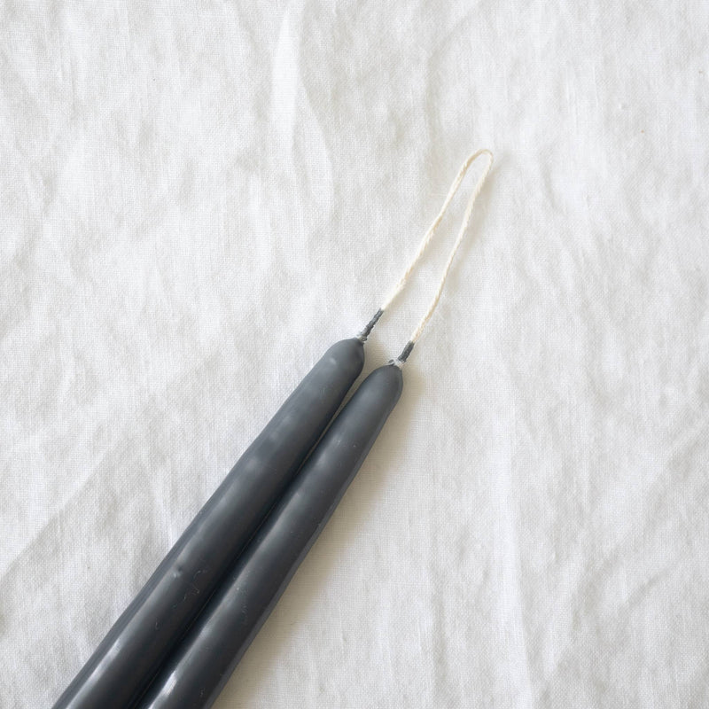 Taper Candles - Pair Charcoal