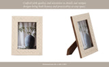 5 in. x 7 in. Ivory Resin  Woven Photo Frame