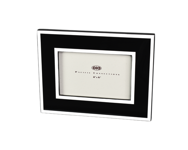 Black with White - Picture Frame - PF-4BWT