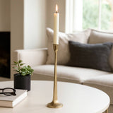 Taper Candle Holder - Gold Metal Squared Off, 16 in.