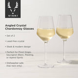 Raye™ Angled Crystal Chardonnay Glasses Set of 2