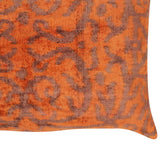 Handmade Velvet Throw Pillow 16x24 - Soft Brownish Orange