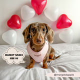 Luxe Adjustable Neck Harness - Baby Pink Heart: M