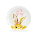 Hello Spring Pink Bunny 8.5" Dessert Salad Plate