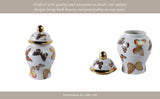 Multicolor 8x5 in. Ceramic Glam Temple Jar with Butterflies