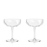 Seneca™ Faceted Crystal Coupes Set of 2
