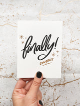 Finally -Letterpress Wedding Greeting Card