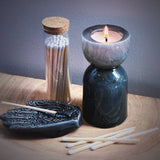 4" Matches in Chic Cork Top Jar - Colors of Your Choice: Tuxedo