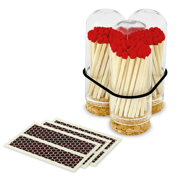 2" Matches + Mini Cloche - Colors of Your Choice + Strikers: Cherry Red