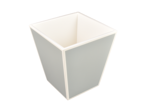 Cool Gray with White - Wastebasket - L-63FSCGW