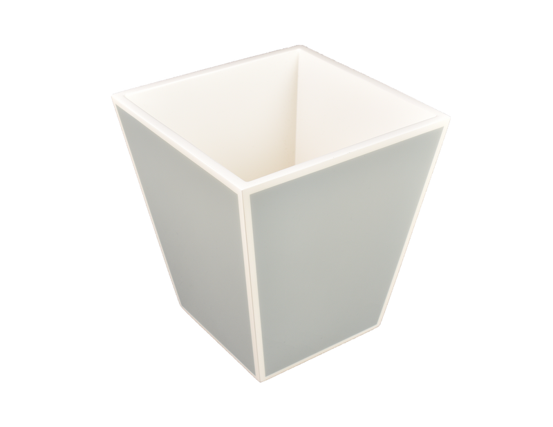 Cool Gray with White - Wastebasket - L-63FSCGW