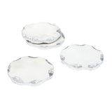 Lavi Marble Silver Organic Edge Coaster Set