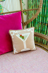 Dirty Martini Needlepoint Pillow