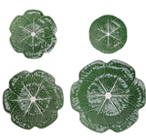 GREEN CABBAGE PLATE DINNERWARE - CHARGER (13") -  SET OF 4