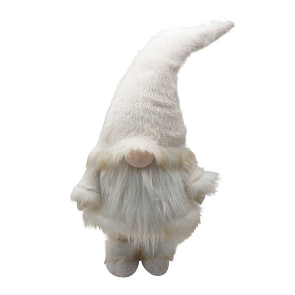 White Fabric Fuzzy Christmas Gnome