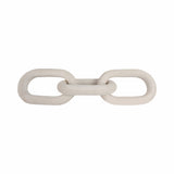 Sculpture - White Wood Interlocking 3-Chain Link, 28 in.