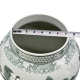 Black & White Landscape Chinoiserie Ceramic Jar 25"