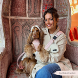 Pink Textured Tweed Adjustable Neck Harness: M