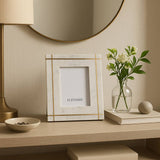 Photo Frame - White Marble Crystal-Clear Cover, 5x7 in.