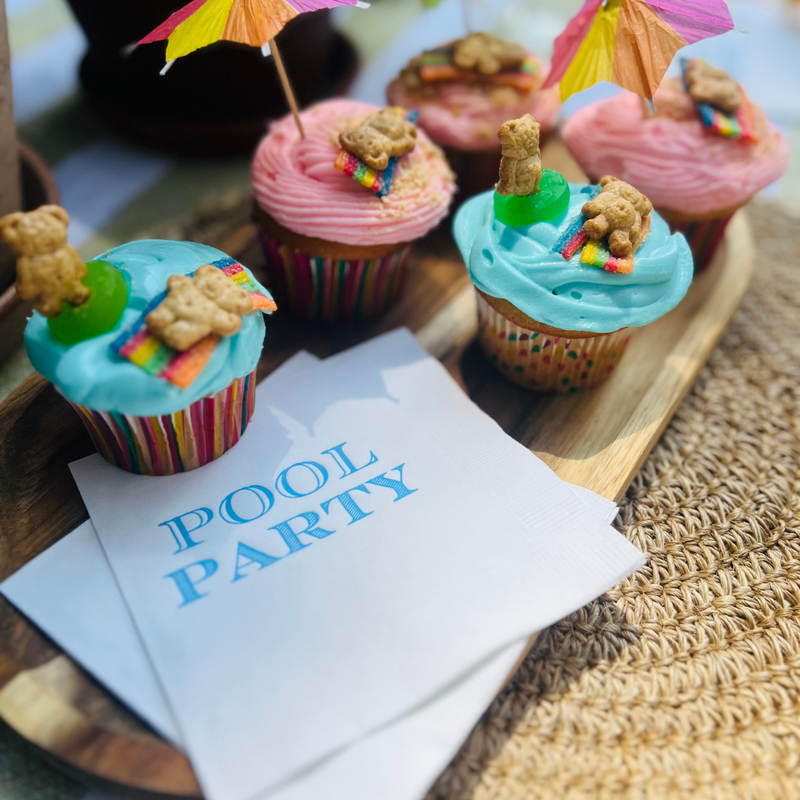 Pool Party Summer Cocktail Paper Napkins