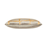 Oslo Grey and Gold Velvet Pillow