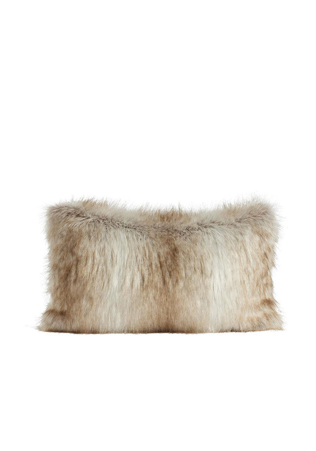 Blonde Fox Faux Fur Pillow