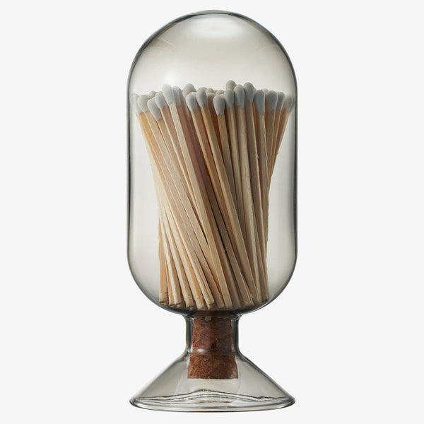 Grey Glass Match Cloche