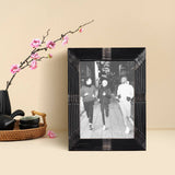Horn Inlay Shagrin Picture Photo Frames Black, 4x6 5x7