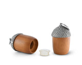 Wood and Pewter Acorns Salt & Pepper Set