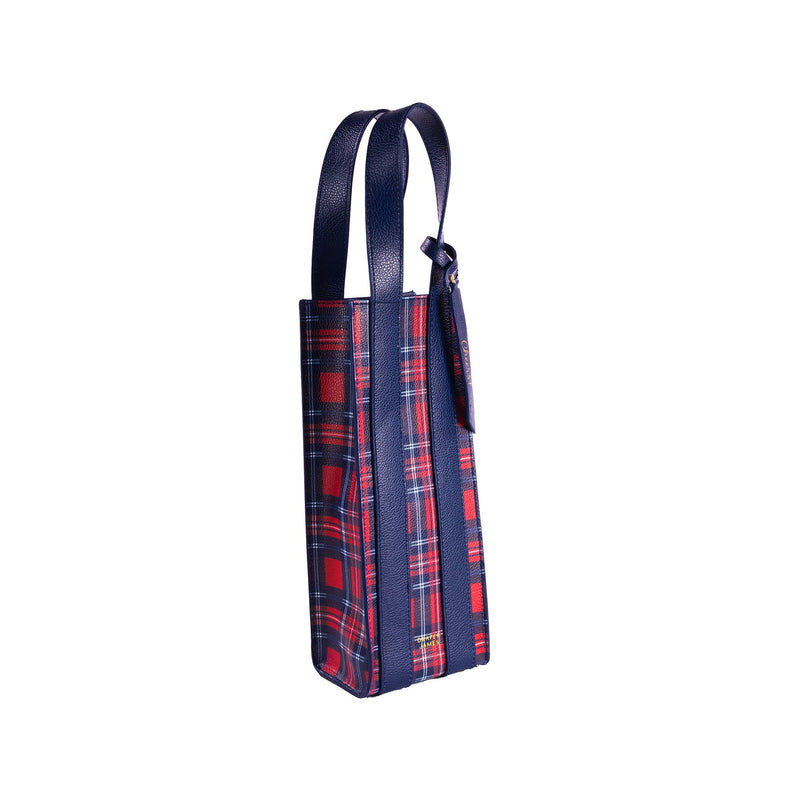 Wine Tote, Angie Plaid