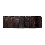 Ostrich Shin Coasters w/ Tie (s/6) - Brown