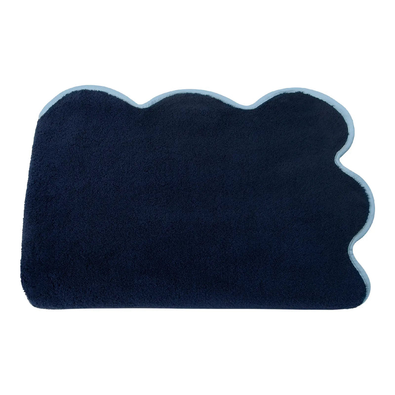 Chairish Bath Towel-Navy/Powder Blue